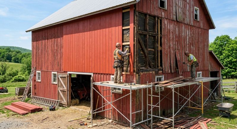 Barn Siding Replacement in Bradford, RI