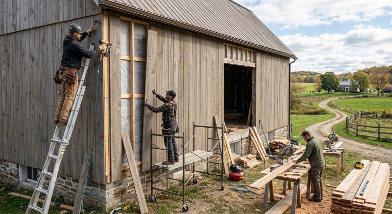 Barn Siding Replacement in Hope Valley, RI