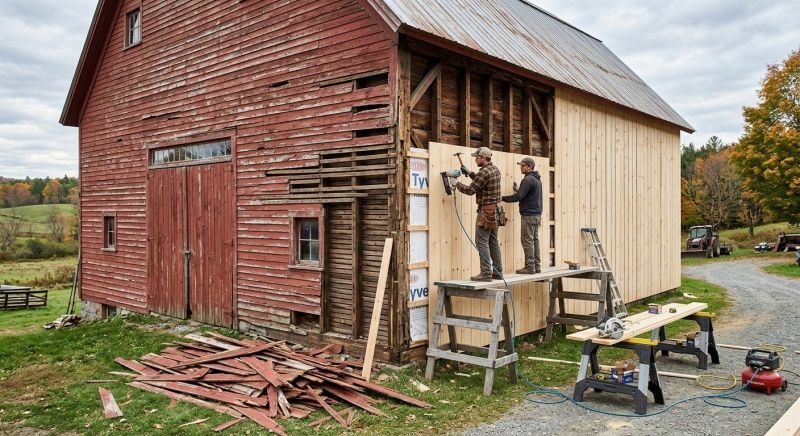 Barn Siding Replacement in Orient, NY