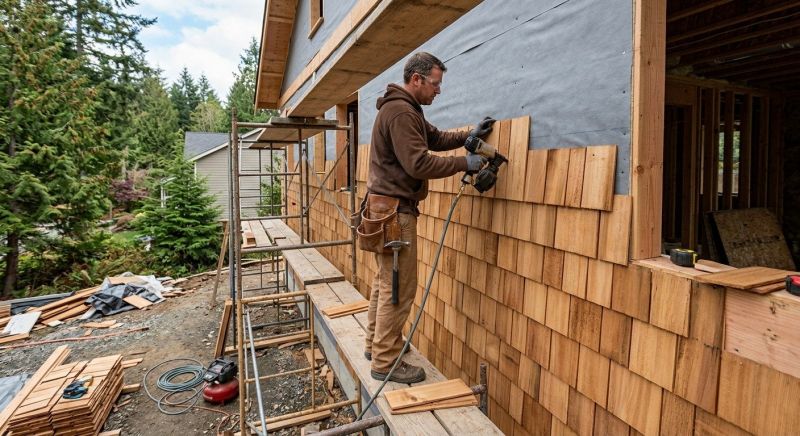 Cedar Siding Installation in Hope Valley, RI
