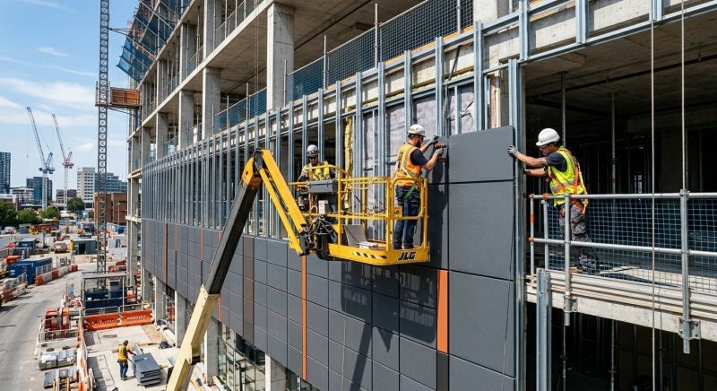Facade Cladding Installation in Mystic, CT