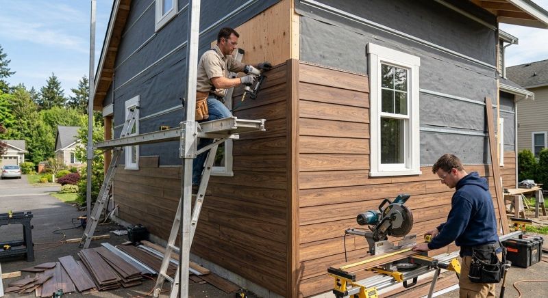 Faux Wood Siding Installation in Westerly, RI
