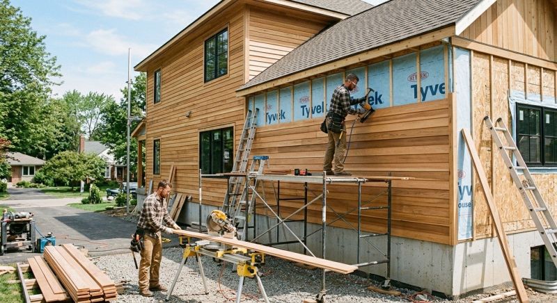 Faux Wood Siding Installation in Westerly, RI