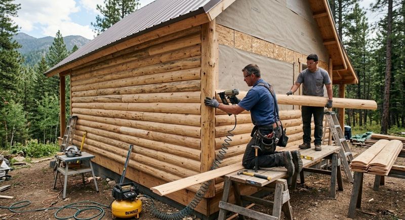 Log Siding Installation in North Stonington, CT