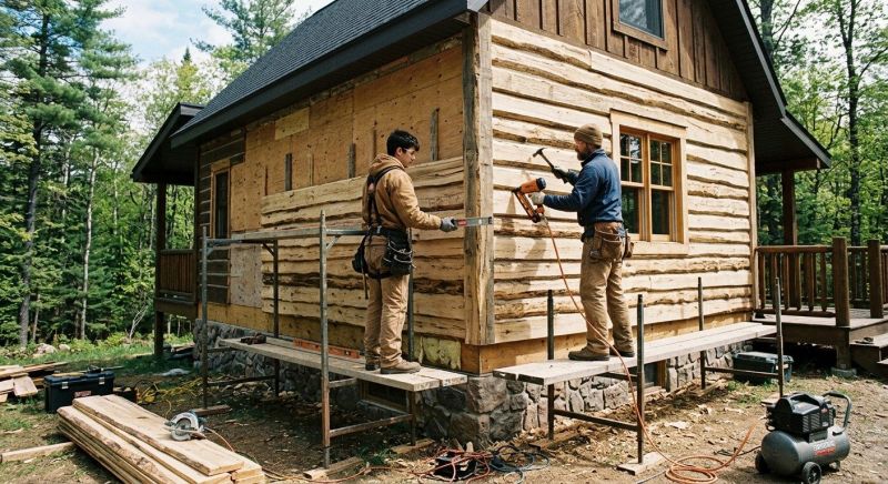 Log Siding Installation in Norwich, CT