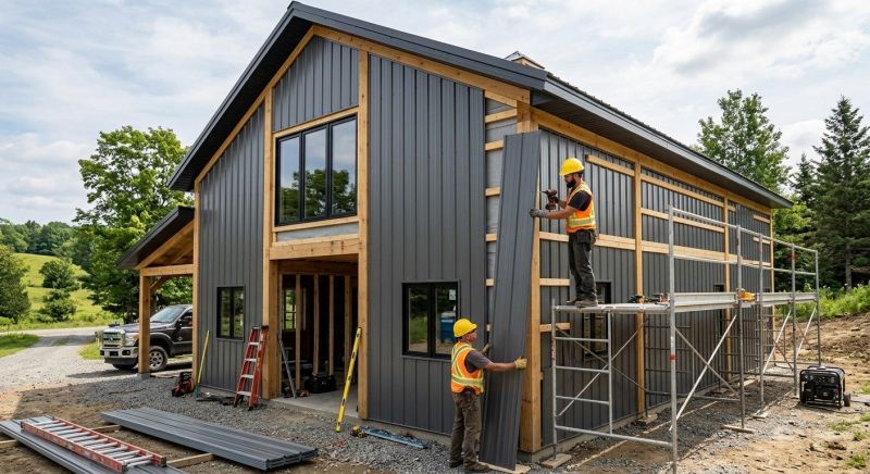 Pole Barn Siding Installation in Mystic, CT