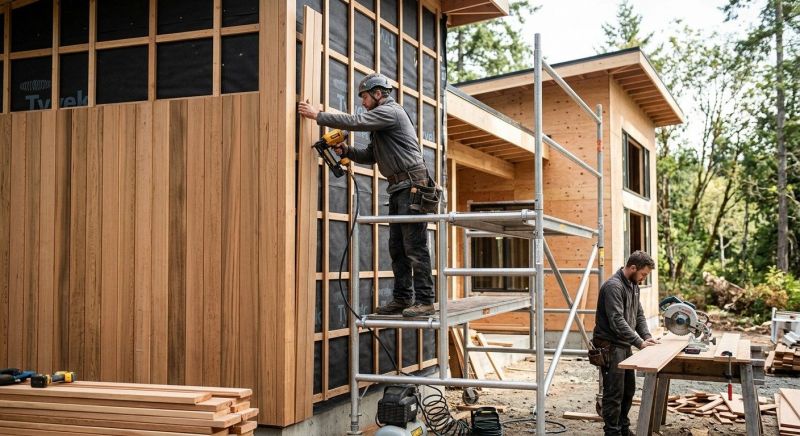 Wood Cladding Installation in Mystic, CT